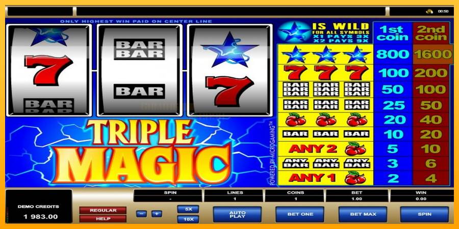 Triple Magic игрална машина за пари, снимка 5