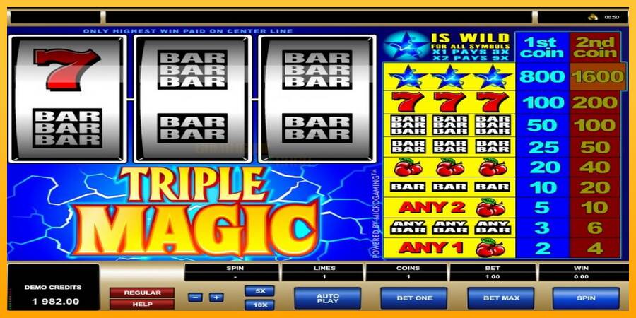 Triple Magic игрална машина за пари, снимка 6