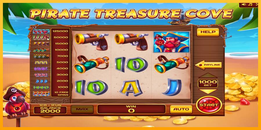 Pirate Treasure Cove 3x3 игрална машина за пари, снимка 3