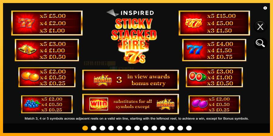 Sticky Stacked Fire 7s игрална машина за пари, снимка 6