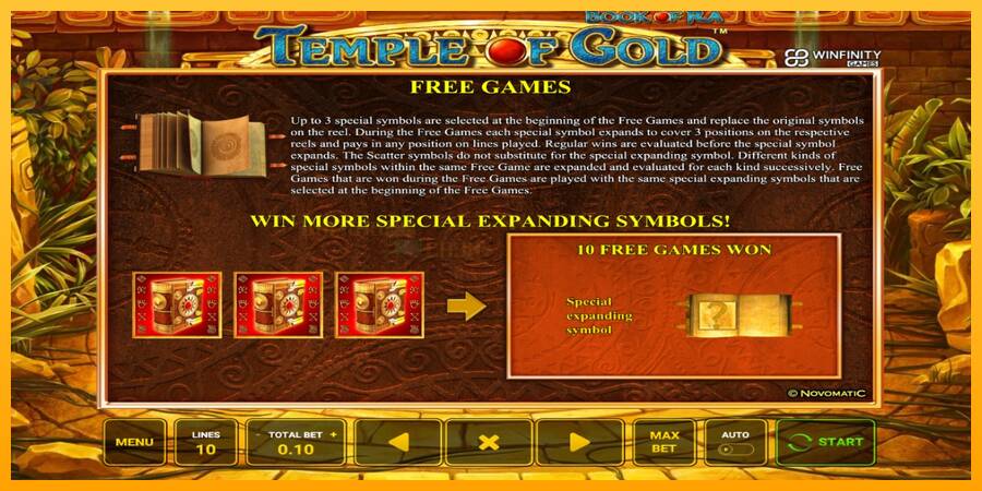 Book of Ra Temple of Gold игрална машина за пари, снимка 4