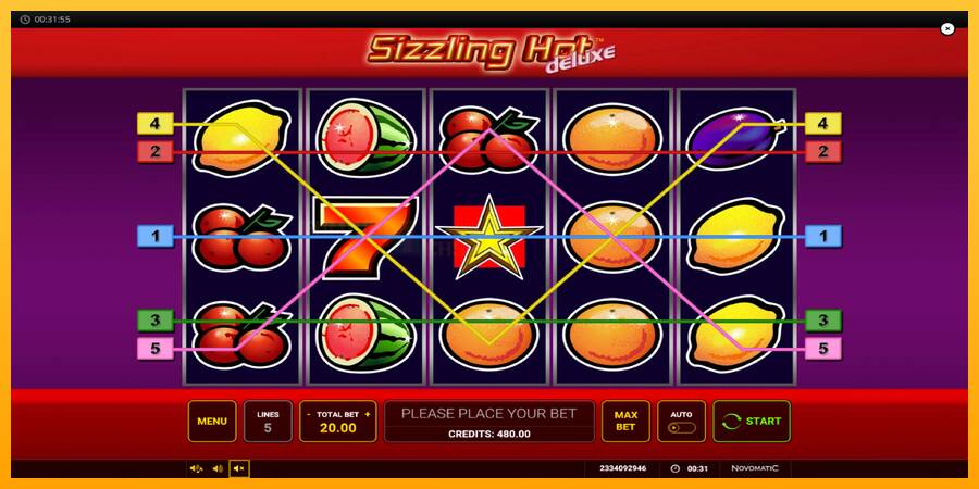 Sizzling Hot Deluxe игрална машина за пари, снимка 3