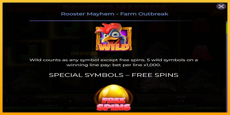 Rooster Mayhem Farm Outbreak игрална машина за пари, снимка 4