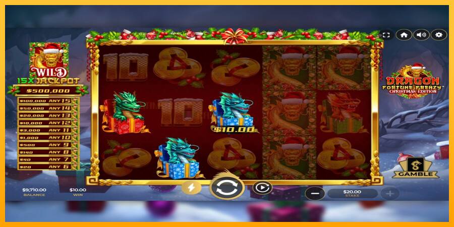 Dragon Fortune Frenzy Christmas Edition игрална машина за пари, снимка 3