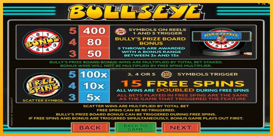 Bullseye игрална машина за пари, снимка 7