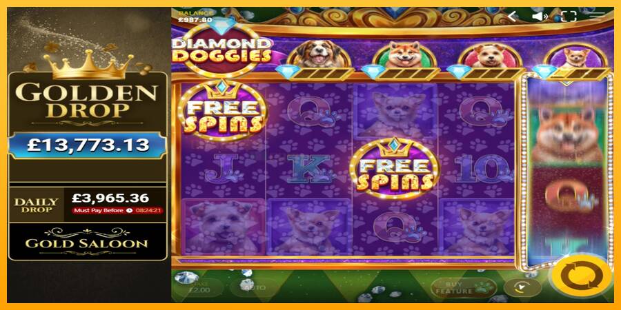 Diamond Doggies игрална машина за пари, снимка 3