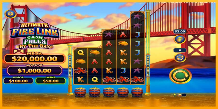 Ultimate Fire Link Cash Falls By The Bay игрална машина за пари, снимка 1