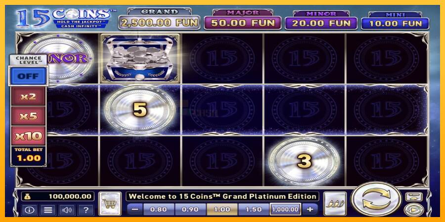 15 Coins Grand Platinum Edition игрална машина за пари, снимка 2