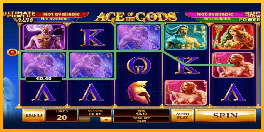 Age Of The Gods игрална машина за пари, снимка 3