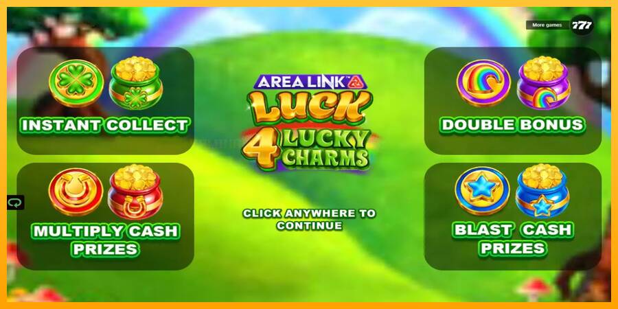 Area Link Luck 4 Lucky Charms игрална машина за пари, снимка 1