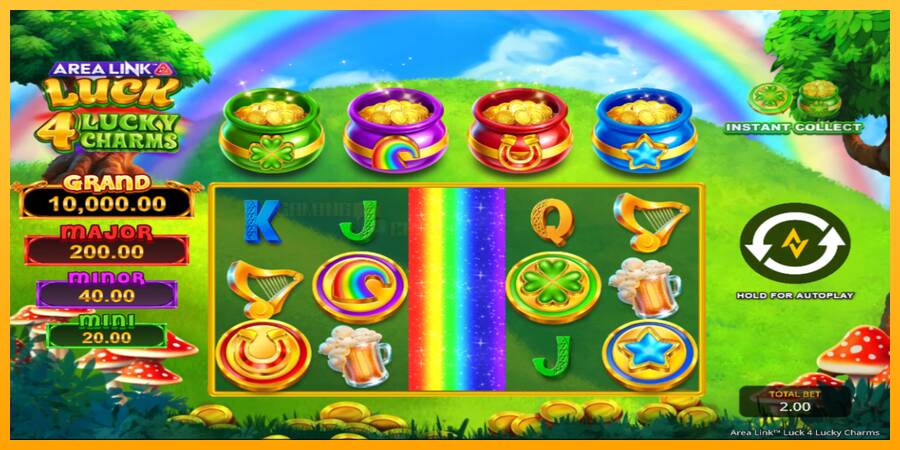 Area Link Luck 4 Lucky Charms игрална машина за пари, снимка 2