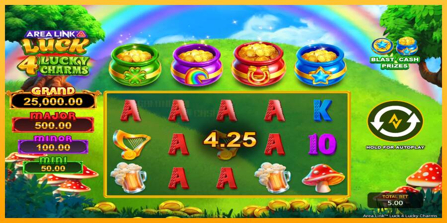 Area Link Luck 4 Lucky Charms игрална машина за пари, снимка 3