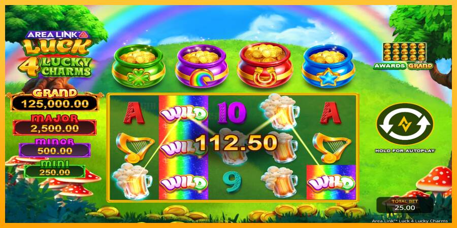 Area Link Luck 4 Lucky Charms игрална машина за пари, снимка 4