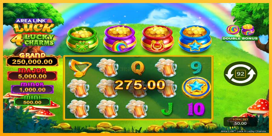 Area Link Luck 4 Lucky Charms игрална машина за пари, снимка 5