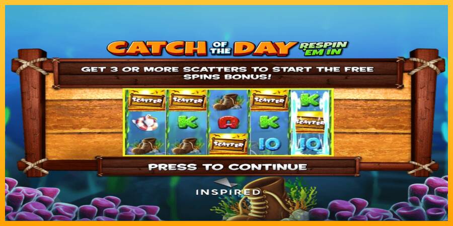 Catch of the Day Respin Em In игрална машина за пари, снимка 3