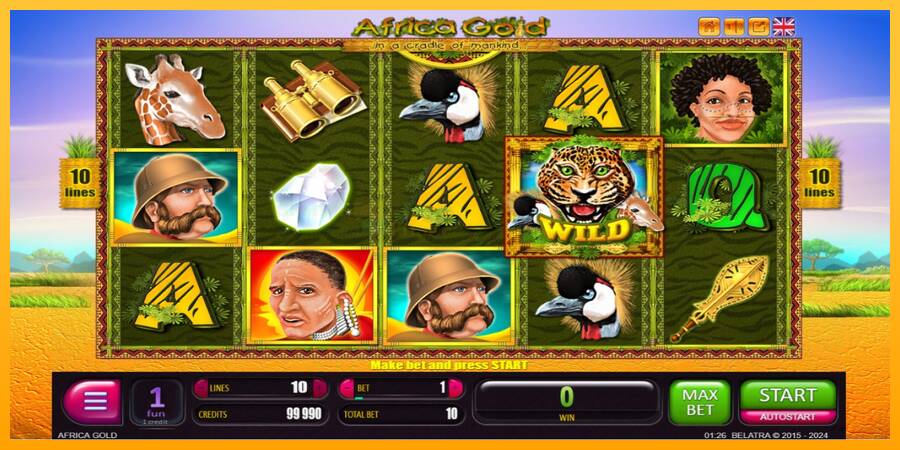 Africa Gold игрална машина за пари, снимка 1