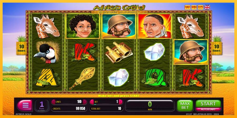 Africa Gold игрална машина за пари, снимка 2