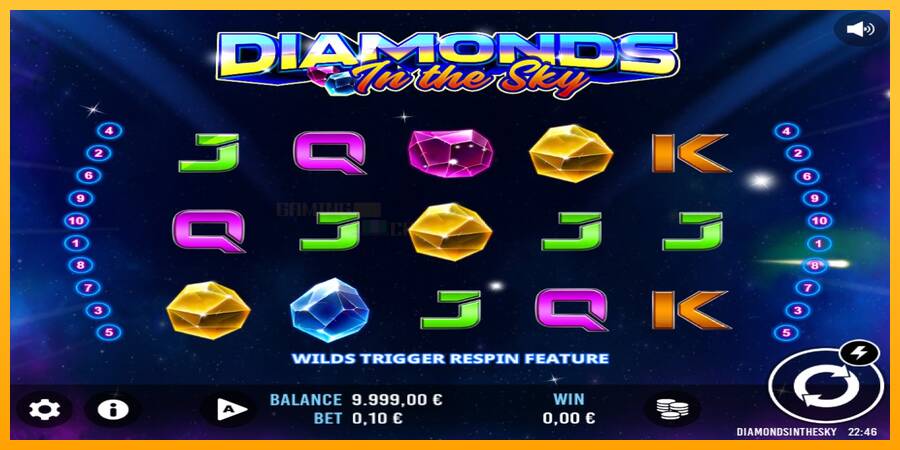 Diamonds In The Sky игрална машина за пари, снимка 1