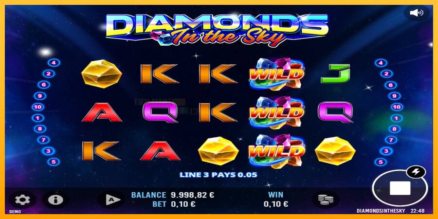 Diamonds In The Sky игрална машина за пари, снимка 3