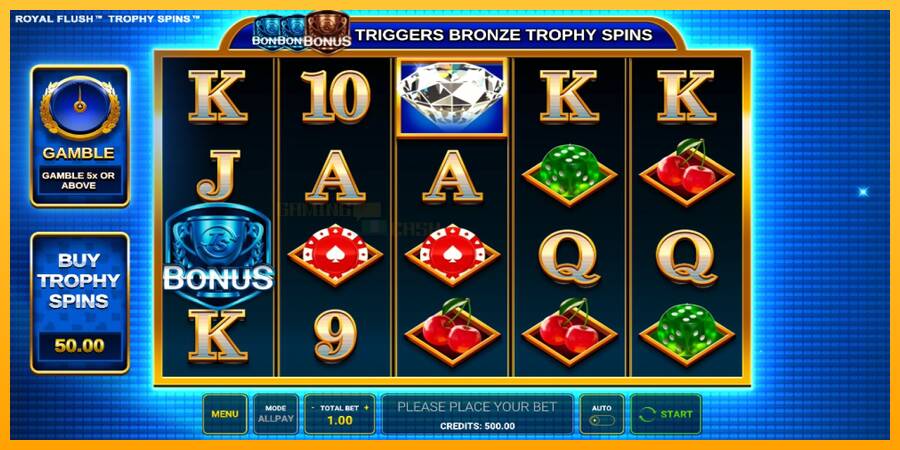 Royal Flush Trophy Spins игрална машина за пари, снимка 1