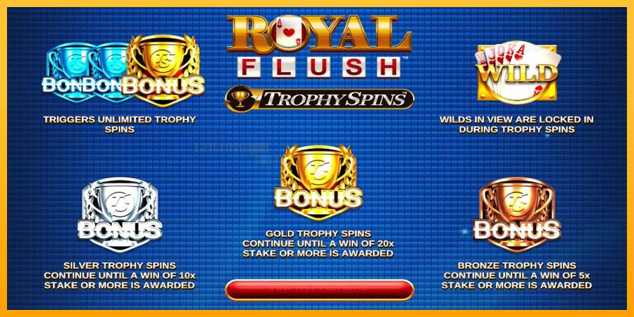 Royal Flush Trophy Spins игрална машина за пари, снимка 3