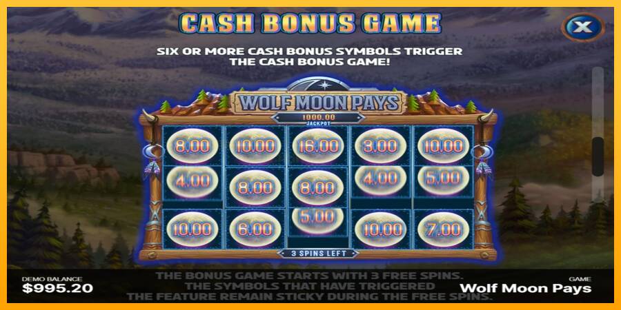 Wolf Moon Pays игрална машина за пари, снимка 7