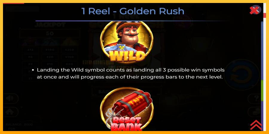 1 Reel Golden Rush игрална машина за пари, снимка 6