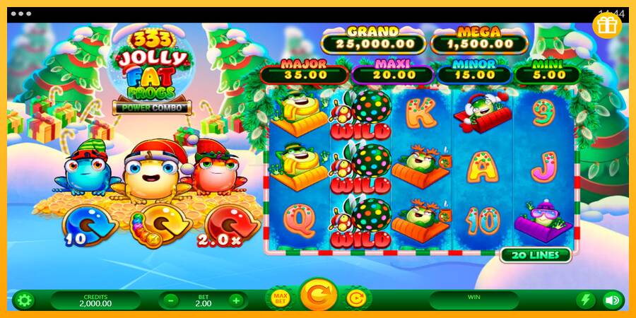 333 Jolly Fat Frogs Power Combo игрална машина за пари, снимка 1