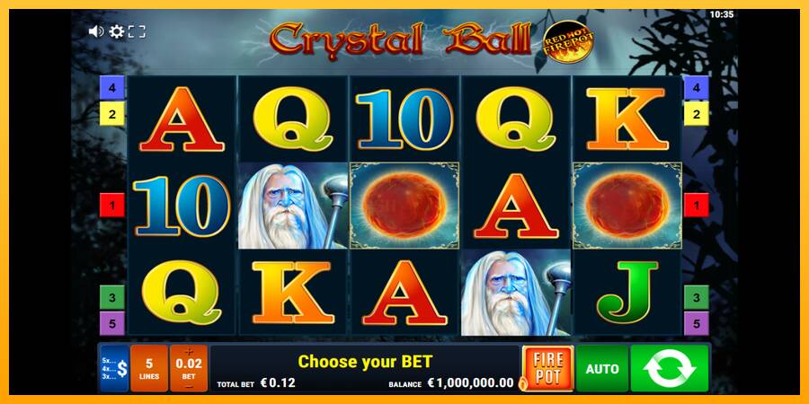 Crystal Ball Red Hot Firepot игрална машина за пари, снимка 2