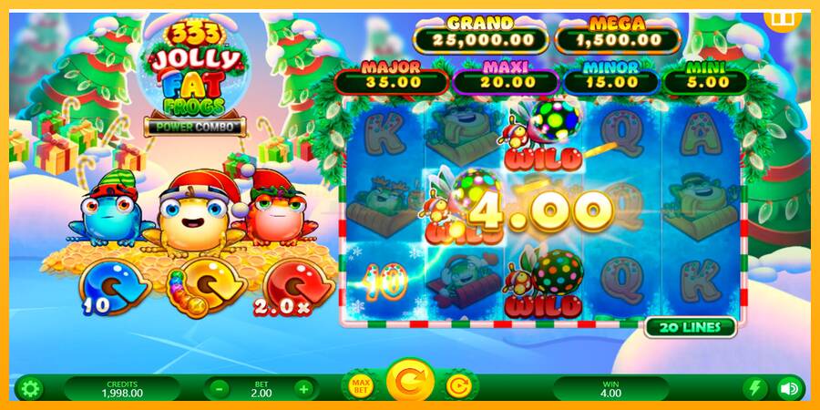 333 Jolly Fat Frogs Power Combo игрална машина за пари, снимка 2