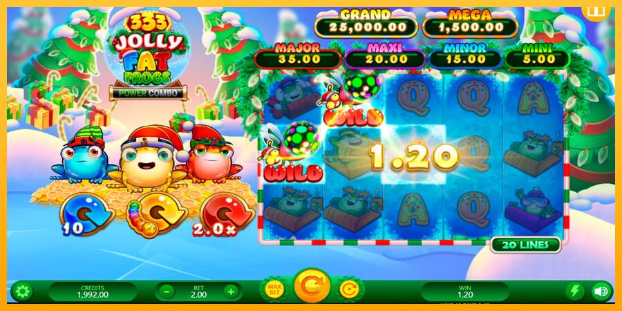 333 Jolly Fat Frogs Power Combo игрална машина за пари, снимка 4