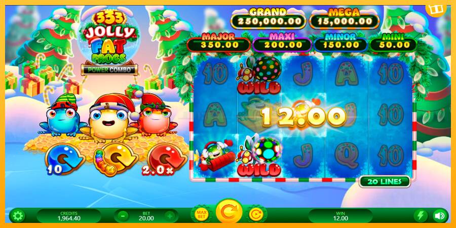 333 Jolly Fat Frogs Power Combo игрална машина за пари, снимка 5