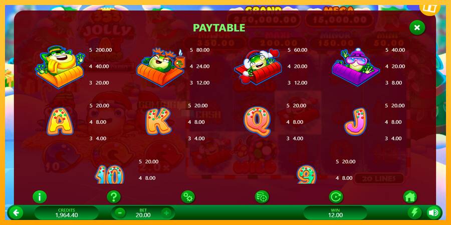 333 Jolly Fat Frogs Power Combo игрална машина за пари, снимка 6