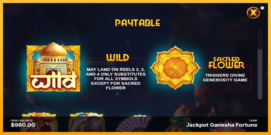 Jackpot Ganesha Fortune игрална машина за пари, снимка 5