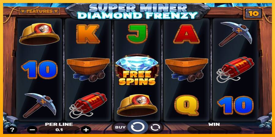 Super Miner - Diamond Frenzy игрална машина за пари, снимка 1