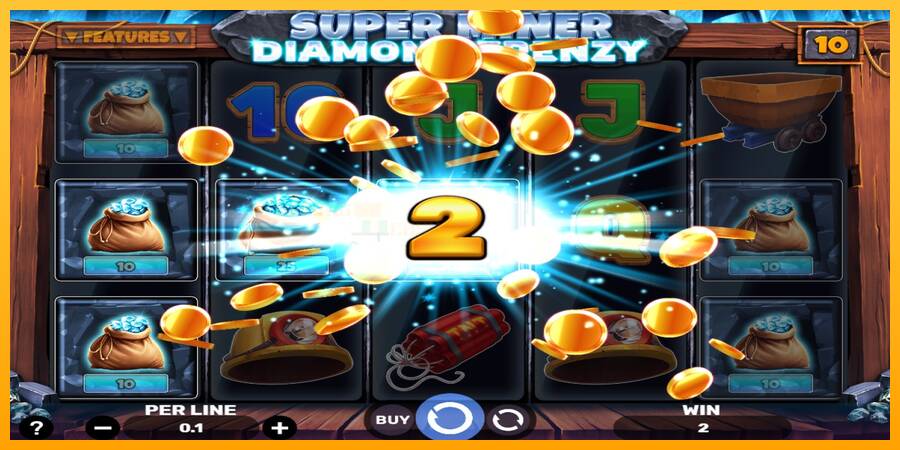 Super Miner - Diamond Frenzy игрална машина за пари, снимка 3