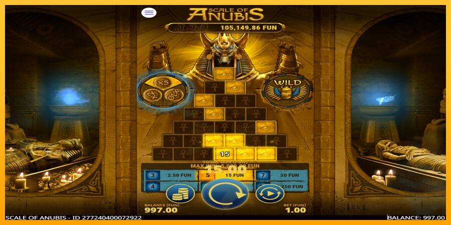 Scale of Anubis игрална машина за пари, снимка 3