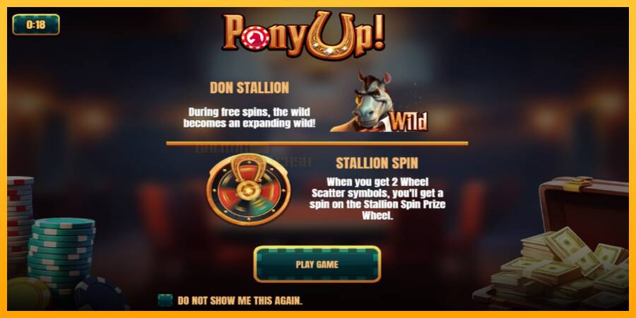 Pony Up игрална машина за пари, снимка 1