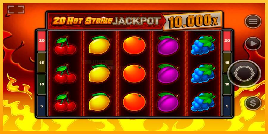 20 Hot Strike Jackpot игрална машина за пари, снимка 1