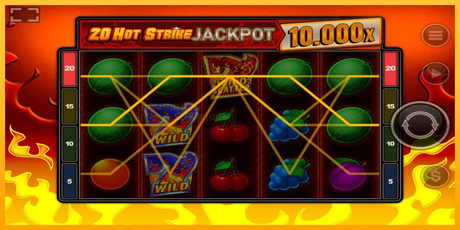 20 Hot Strike Jackpot игрална машина за пари, снимка 3