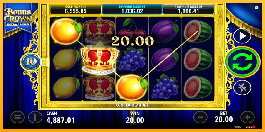 Bonus Crown игрална машина за пари, снимка 3