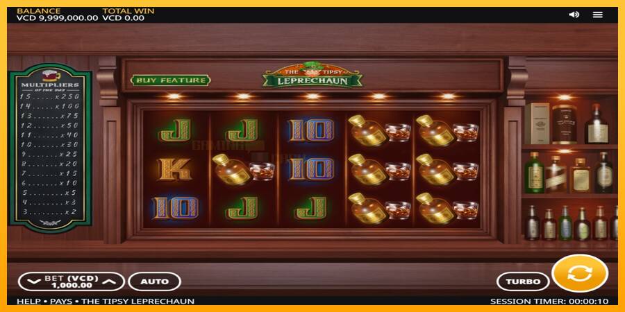 The Tipsy Leprechaun игрална машина за пари, снимка 2