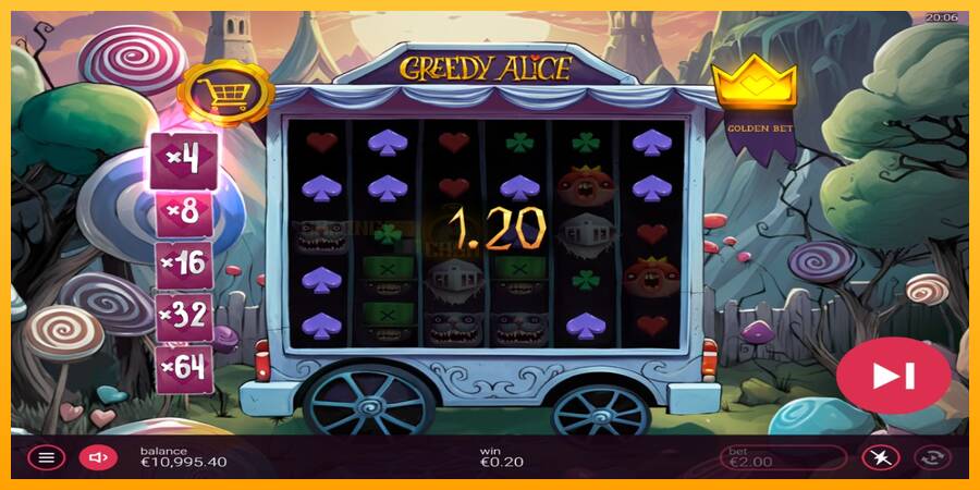 Greedy Alice игрална машина за пари, снимка 3