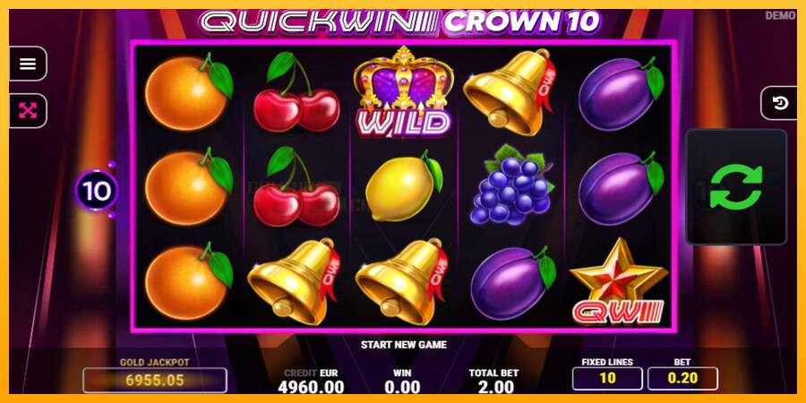 Quick Win Crown 10 игрална машина за пари, снимка 2