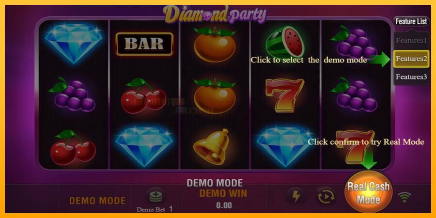 Diamond Party игрална машина за пари, снимка 2