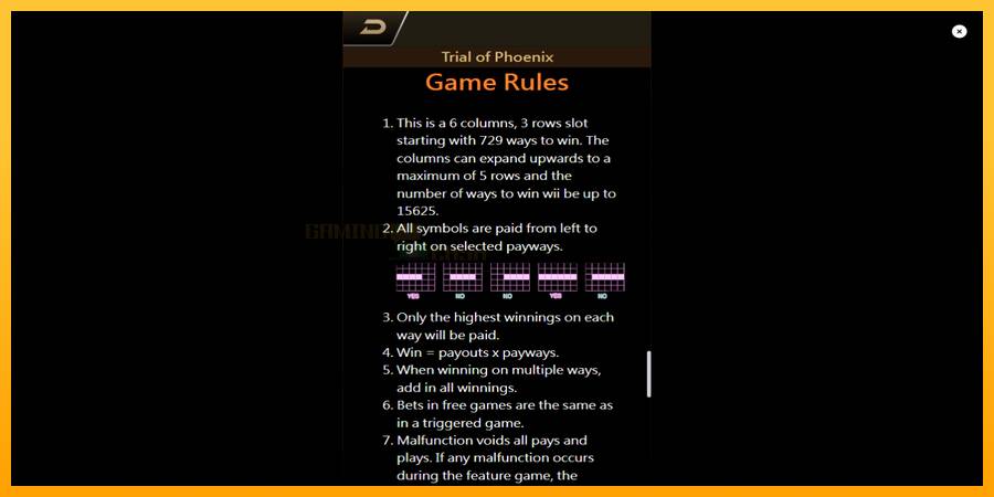 Trial of Phoenix игрална машина за пари, снимка 7