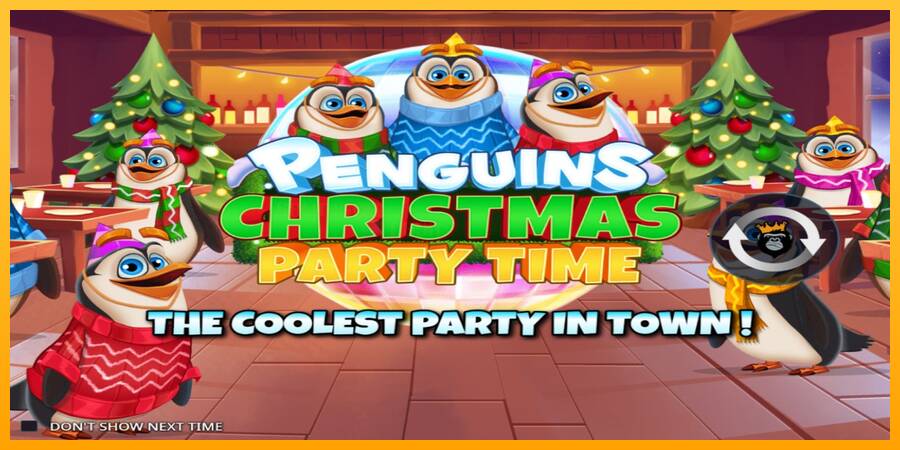 Penguins Christmas Party Time игрална машина за пари, снимка 1