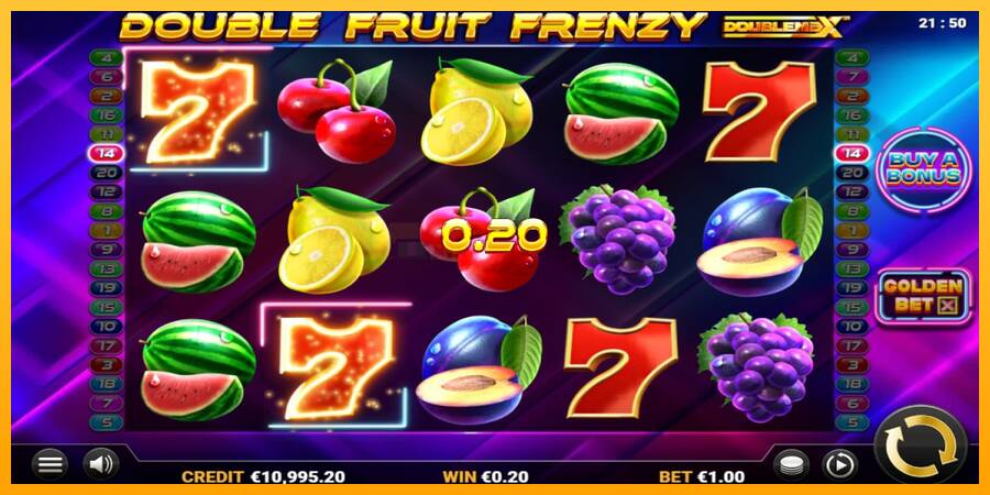 Double Fruit Frenzy DoubleMax игрална машина за пари, снимка 2