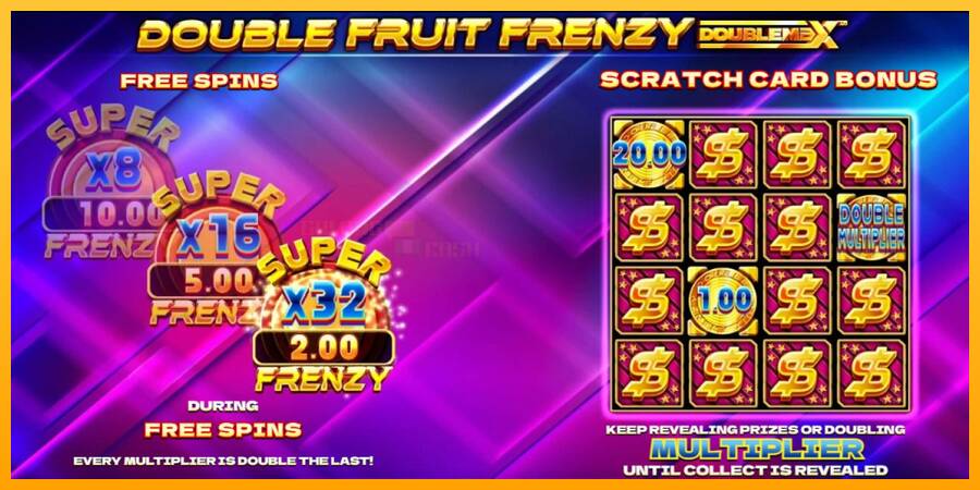 Double Fruit Frenzy DoubleMax игрална машина за пари, снимка 3