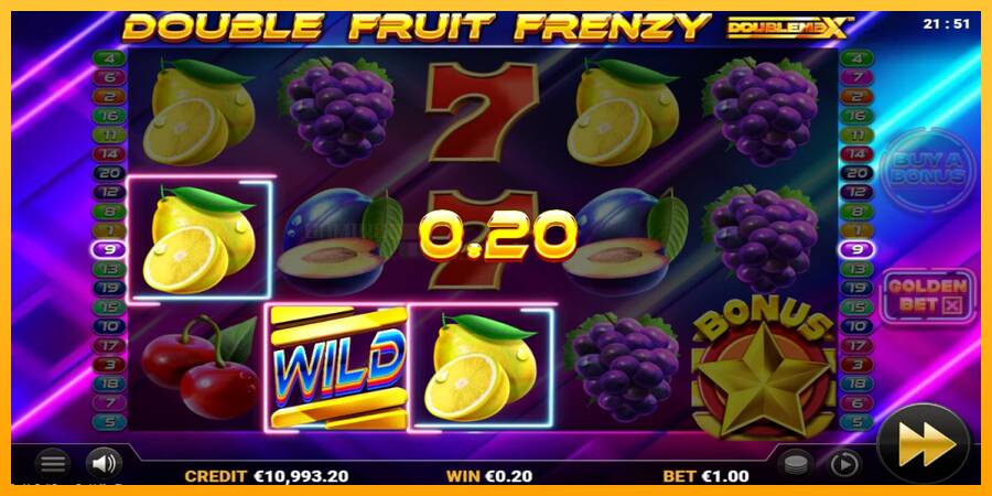 Double Fruit Frenzy DoubleMax игрална машина за пари, снимка 4